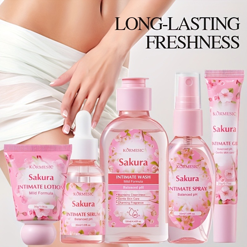 Health Wellness Product - Sakura Women's Intimate Care 5-Piece Set,