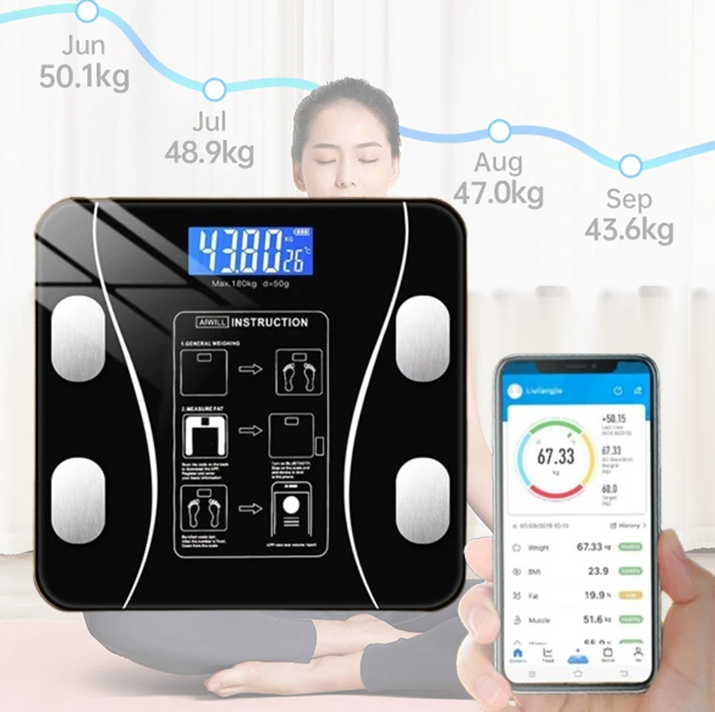 Digital Body Weight Scale - Smart USB Precise Digital Body Fat