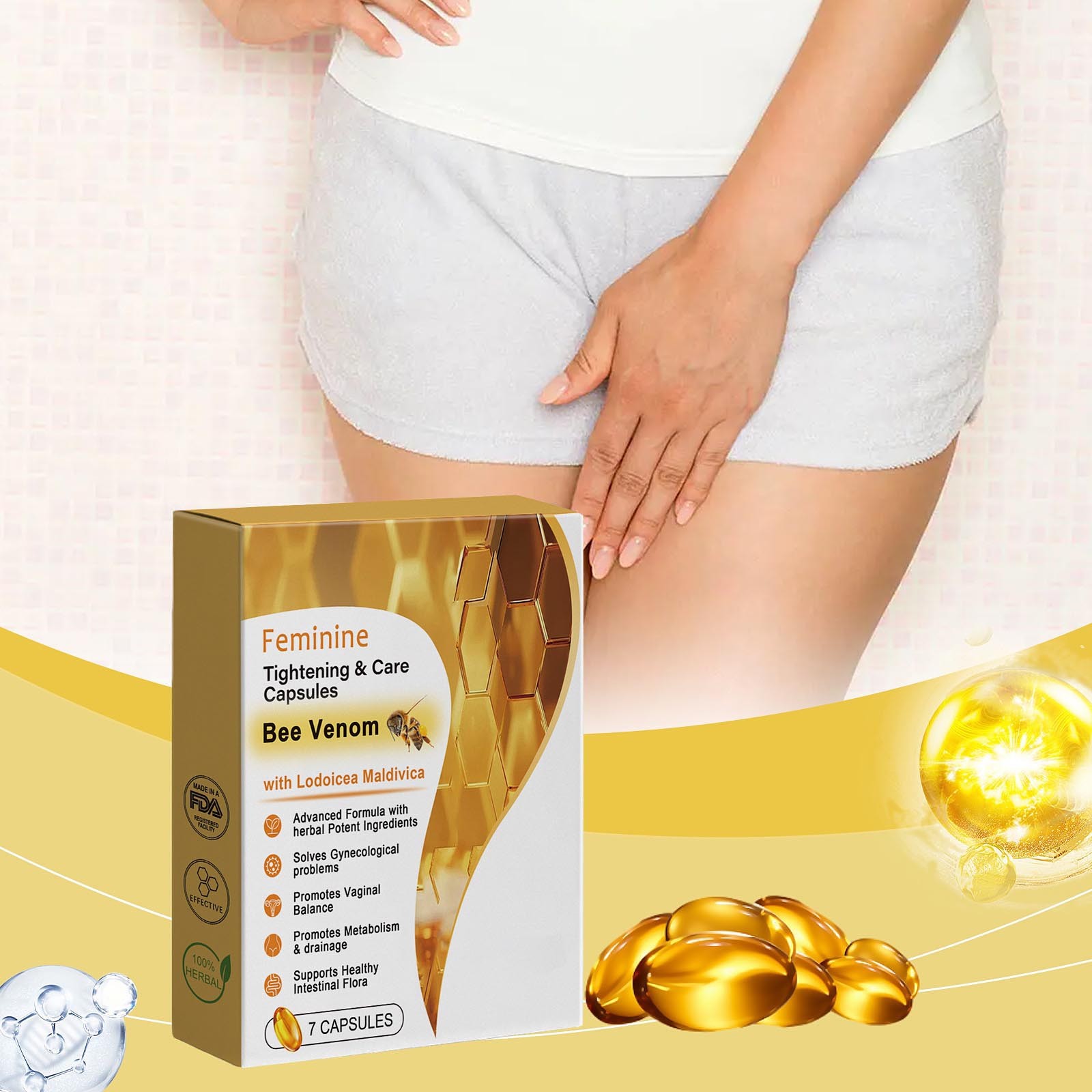 Bee Capsules Honey Bee Health  - Health Wellness Product recension och pris