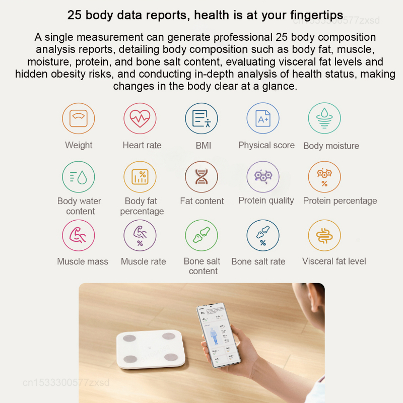 Mijia Body Fat Scale S400 Blue - Digital Body Weight Scale recension och pris