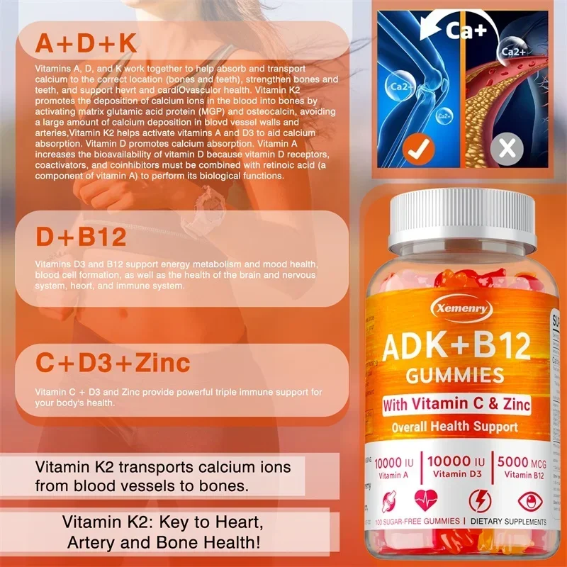 Vitamin D3 K2 + Vitamin B12 Gu - Health Wellness Products recension och pris
