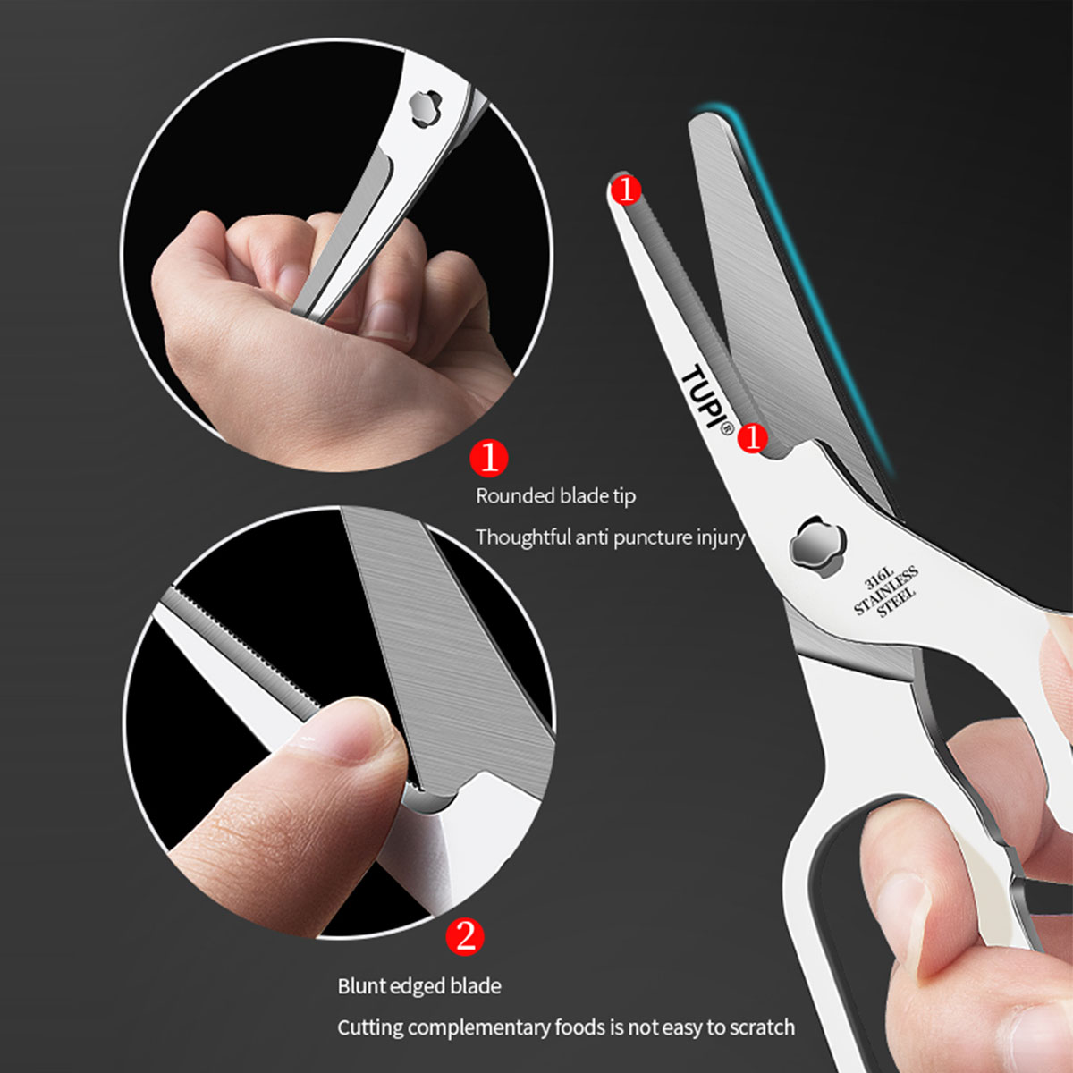 TUPI - Stainless Steel Scissor - Health Wellness Products recension och pris